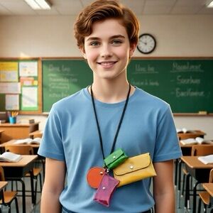 Brightly Colored Multipurpose, Multi Purses on Gray Vinyl Strap from Revlon